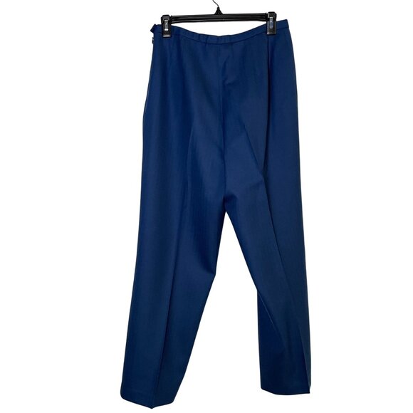 Pendleton Women’s Flat Front Trousers Slacks Pants Size 10 Blue 100% Wool Lined - Picture 13 of 14